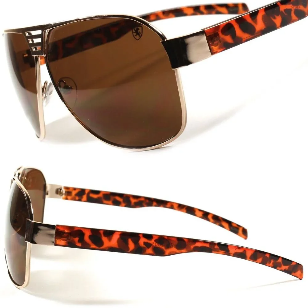 Classic Air Force Style Designer Tortoise Gold Frames Mens Womens Sunglasses C54